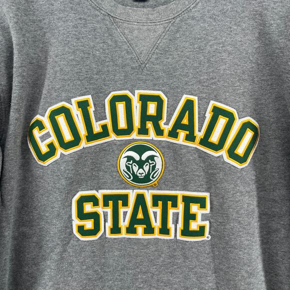 COLORADO STATE Sweatshirt Adult M RAMS University CO College Fleece Gray - Picture 8 of 15